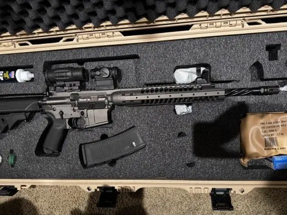 LWRC IC-A5 5.56 – UNFIRED – Aimpoint Micro T-2 + 3X Magnifier, Geissele SSA