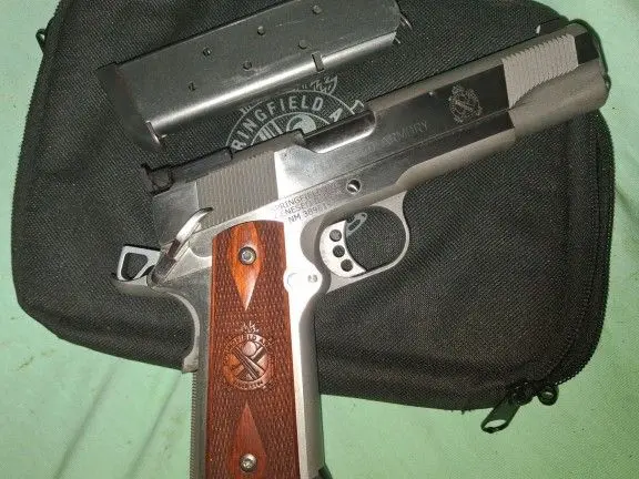 Springfield 1911".loaded target model " like new in case