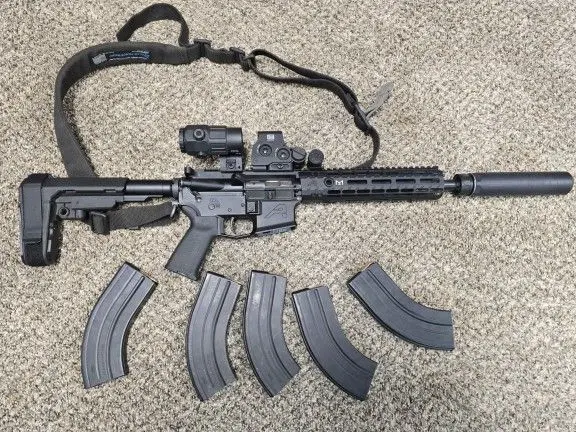 Piston-Driven 6.5 Grendel AR Pistol with EOTech HHS V Optic Setup