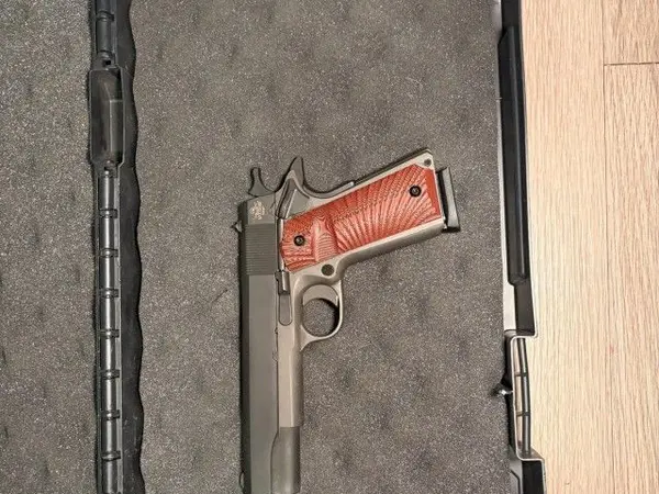 Rock Island Armory 1911 .45 ACP — Rock Standard FS, Two-Tone Grey, G10 Grips, Leather Holster