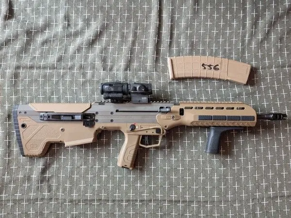 Desert Tech MDRX 5.56/.223 Bullpup, 18" FDE, Sig Romeo5/Juliet3 Combo