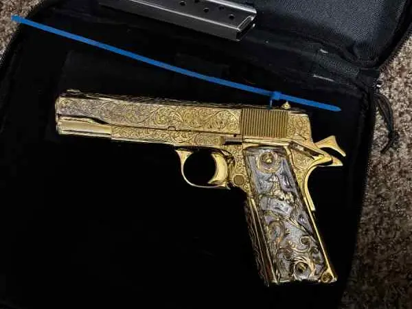 24k Engraved 1911