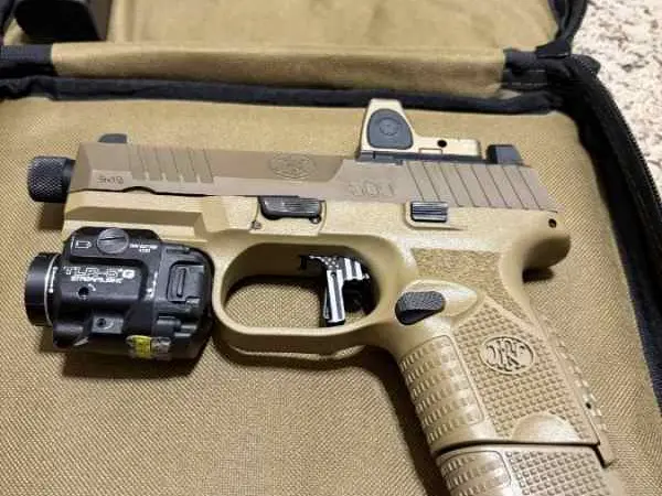 FN 509 Threaded Trijicon FDE Pistol w/Case - EXC!!
