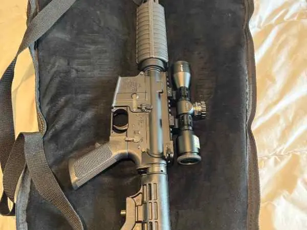 Bushmaster XM15-E2S with optic and case