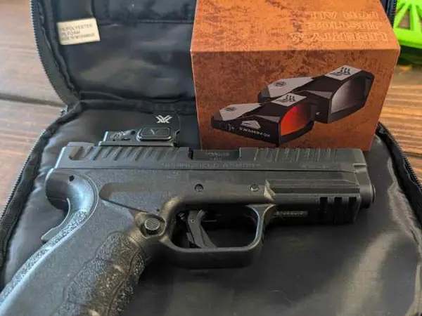 Springfield XD MOD 3 4 Inch Barrel and 2 Red Dots