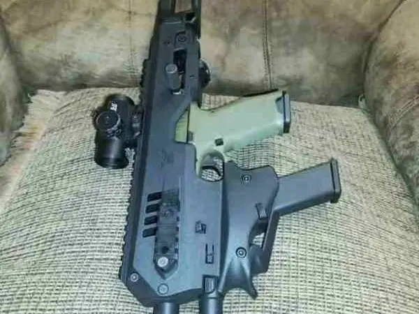 PSA Dagger 9mm in a K-Roni folding tactical brace