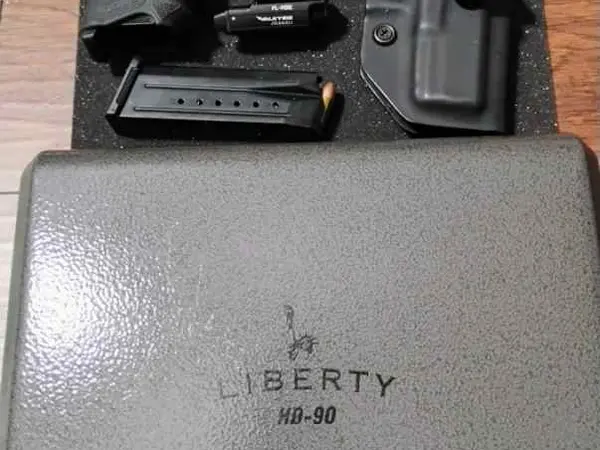 Ruger Security 9 with laser sight and gun safe