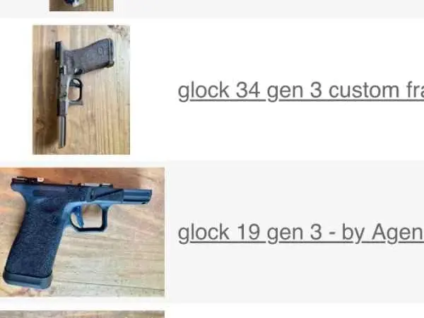 glock 34 & glock 19 - complete slides and frames