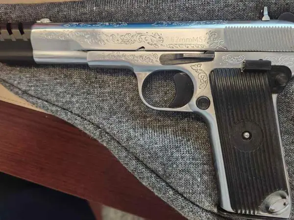 Engraved Hard Chrome M57 Tokarev w Ammo