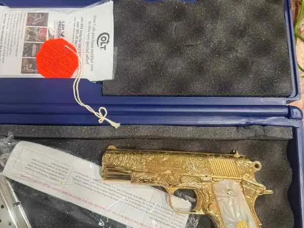 New Custom 1911 Colt Hand Engraved 38 Super