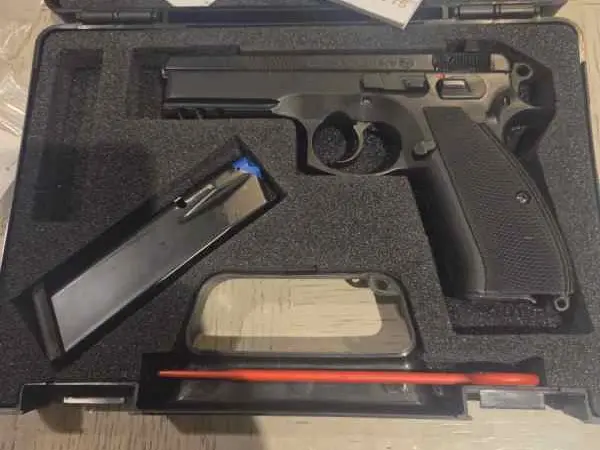 CZ SP-01 with Cajun Gunworks upgrades with case
