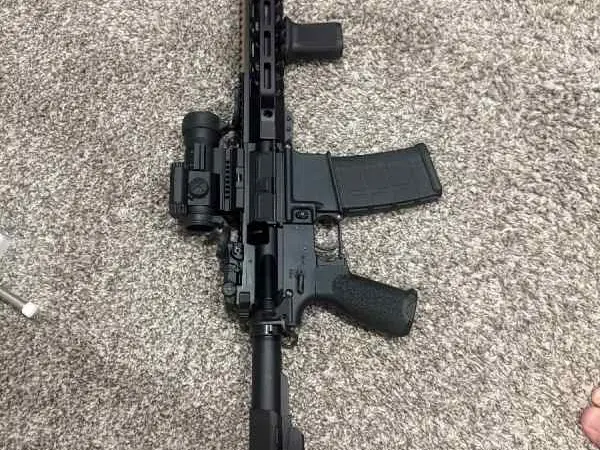 PSA PA-15 16 inch Rifle with optic and iron sights