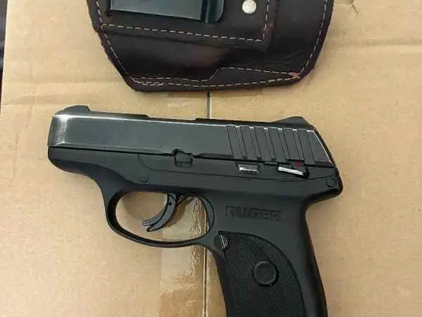 Ruger LC9E With Leather Holster