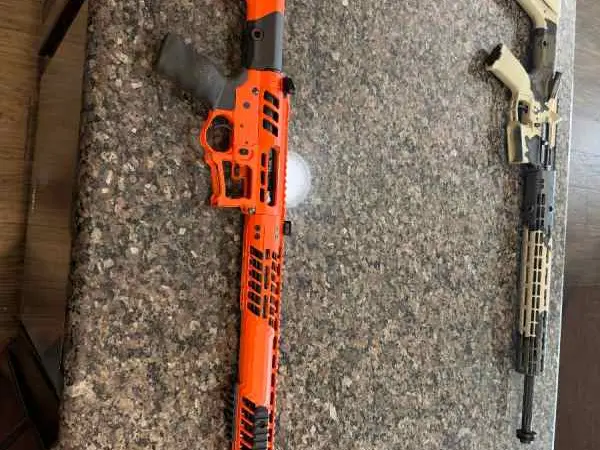 F-1 firearms 6.5 Grendel custom rifle orange ar 15