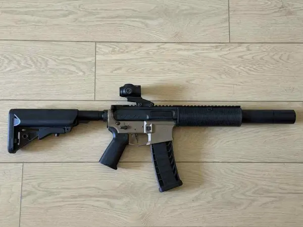 BRT CAR15SD 9mm Upper Receiver w/ Dead Air Wolfman