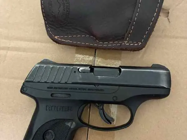 Ruger LC9E With Leather Holster