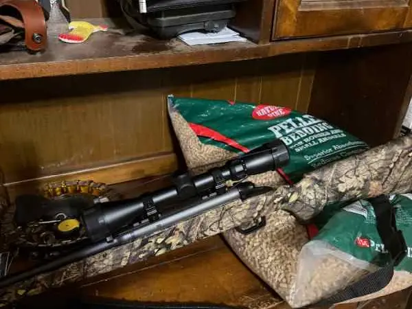 Remington seven mag with scope. Safe queen.