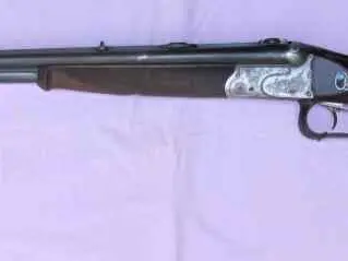 Drilling, double-barrel rifle over shotgun; German