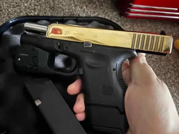 Glock 27 24k gold