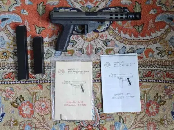 A.A. Arms AP9 9mm – 2 Mags + Original Manuals