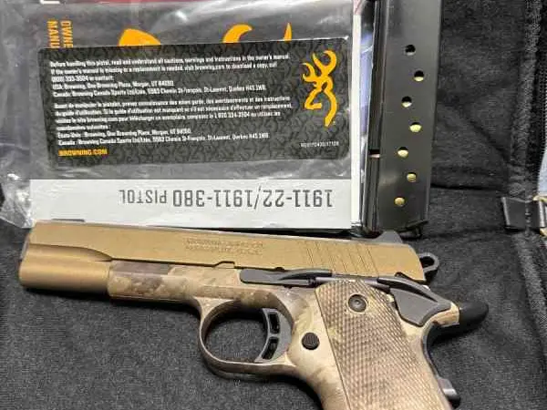 Browning 1911 speed .380 camo cerakote