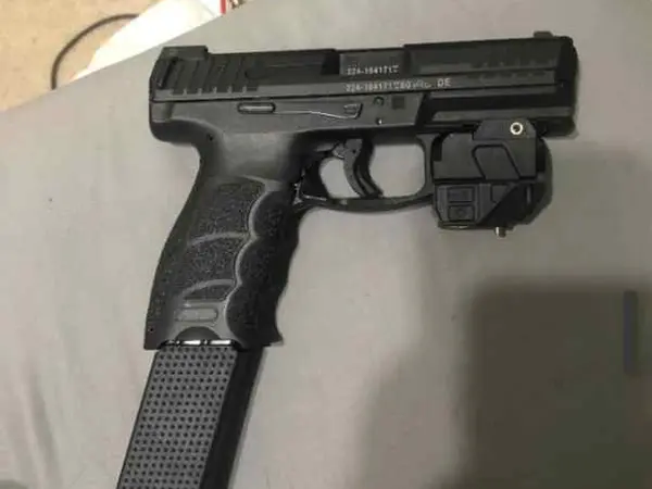 HK VP9 w/ night sights, 30rd mag, laser OBO