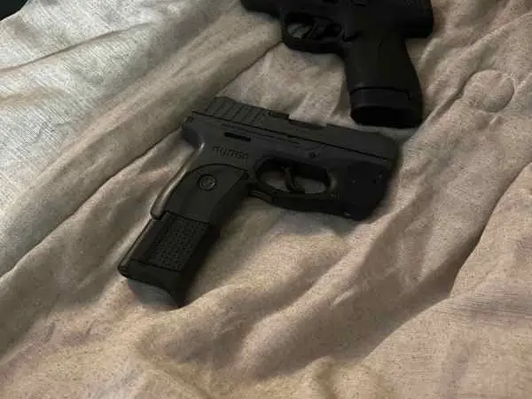 Custom Ruger EC9s Cerakote with laser