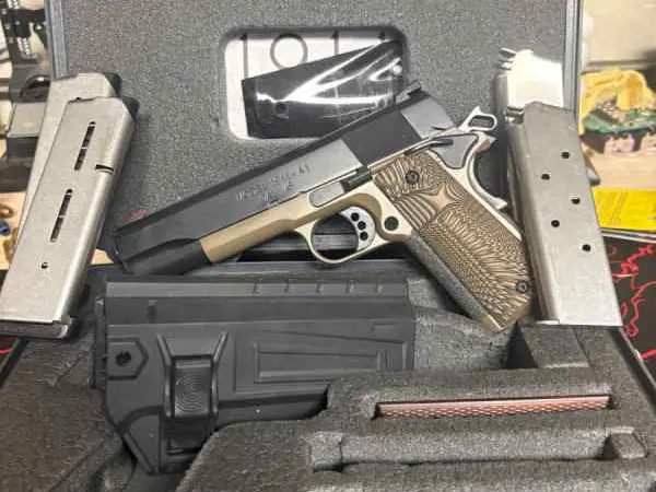 Custom Springfield 1911 with holster