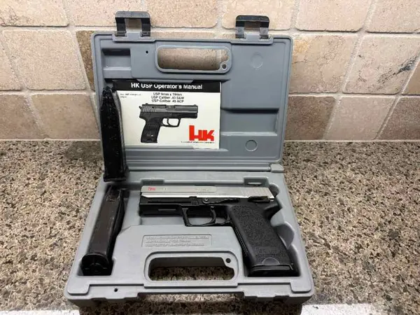 HK USP 45 Stainless Slide -Original box & 3 mags