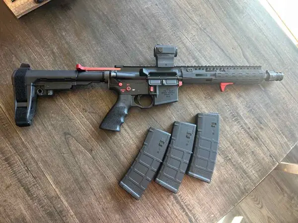 AR Pistol w/ Holosun Red Dot & 3 PMAGs