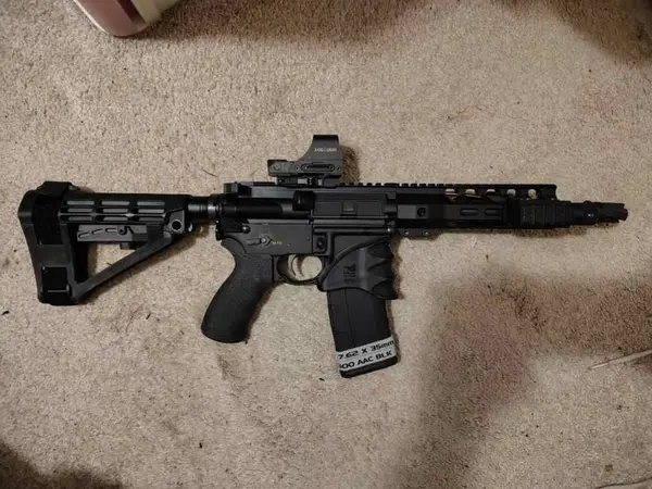 PSA 7.5" M-lok 300 blk out w/Sba5 brace