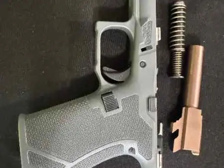 Glock 43x Grit Grip Complete Lower Grey