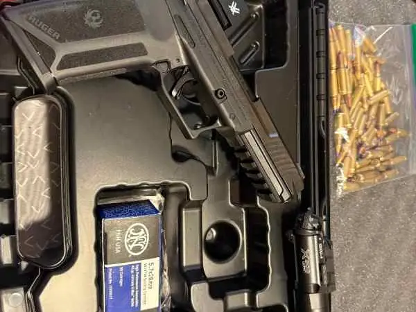 Ruger 57 Pro w/ red dot + light