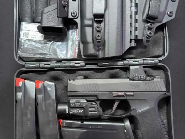 Sig P365 XMacro Comp W/ Red Dot, TLR, IWB Holster