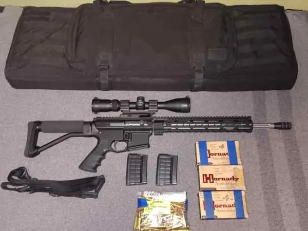 6.8 SPC II COMPLETE RIFLE W SCOPE AND AMMO