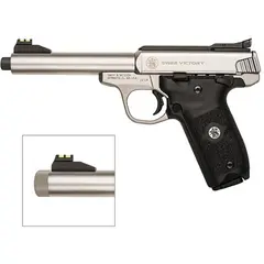 Smith & Wesson SW22 Victory 22 LR, 5.5" Threaded Barrel, SS/Black - photo 3