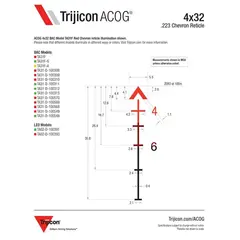 ACOG BAC 223/556 BDC 4x32mm Fixed Red Chevron W/TA51 MNT BLK - photo 10
