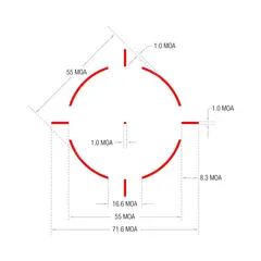 RMR HD 1.0 MOA Dot W/55 MOA Adj LED Reflex Red Dot Black - photo 3
