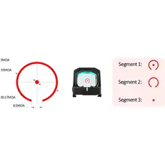 MPO Pro-S Circle Dot Reticle RMSc/Jpoint Red Dot Sight Black - photo 4