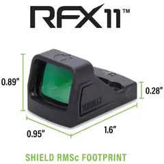 RFX11 1x16 Micro Green Dot Reflex Sight for Shield Black - photo 7