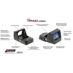 CT RAD Rapid Aiming Dot 5 MOA Green Dot Reticle Black - photo 3