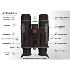 Binox 6 Dual Multispectral 640x512 Thermal Binocular w/Laser - photo 1