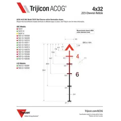 ACOG BAC 223/556 BDC 4x32mm Fixed GRN Chevron W/TA51 MNT BLK - photo 3
