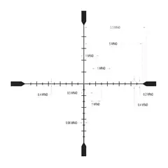 6-24x50mm SFP Illum Red LED Dot MRAD Ranging Reticle Black - photo 2