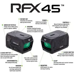 RFX45 Closed Green Dot Reflex Sight W/Glock MOS Adapter BLK - photo 6