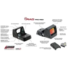 CT RAD PRO Rapid Aiming Dot 3 MOA Red Dot Reticle Black - photo 6