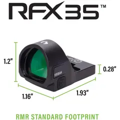 RFX35 1X22 Micro Green Dot Reflex Sight for RMR Black - photo 2