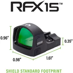 RFX15 1x17 Micro Green Dot Reflex Sight for Shield Black - photo 8