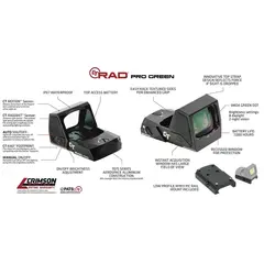 CT RAD PRO Rapid Aiming Dot 5 MOA Green Dot Reticle Black - photo 6