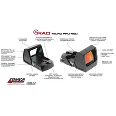 CT RAD MICRO PRO Rapid Aiming Dot 3 MOA Red Dot Reticle BLK - photo 6